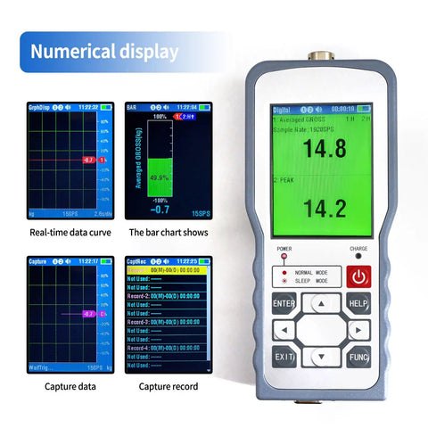 Heavy Duty Digital Force Gauge With S Type Load Cell Zero One Ton High Precision Tension Compression Tester display screen features