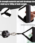 Professional Eccentric Flywheel Training Machine With Adjustable Height Variable Resistance Pulley System For Home Gym full view of durable handle and pulley system.