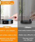 Comparison of touch control and knob dimming on Pair Of Slick Smart Touch Table Lamps With USB C And USB A Ports And AC Outlet