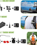 HERO13 Ultra Wide Action Camera Bundle with bicycle, clamp, and helmet mounts showcasing versatility for capturing 5.3K HDR video.