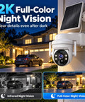 Hassle Free Wireless Solar Security Camera For Yard And Driveway With Smooth 3Mp Hd Clarity And Bright Full Color Night Vision, mounted near driveway.