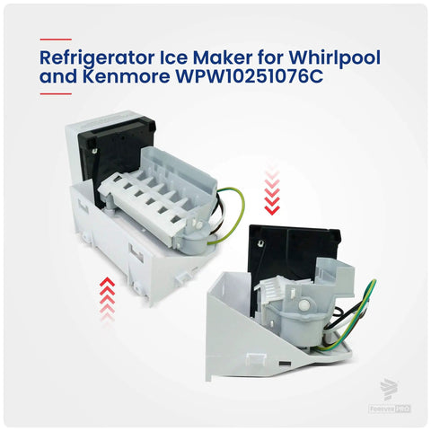 Icemaker Replacement For Whirlpool Refrigerator No Fuss DIY Friendly Easy Install Compatible With WPW10251076 1871559