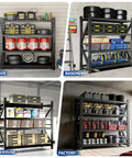 Built Like A Tank 4 Tier Heavy Duty Garage Shelving Unit Dang Sturdy 5000 Lbs Total Weight Capacity adjustable metal racks in garage, basement, warehouse, and factory.