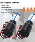 2 Pack Rco210 3 In 1 Hard Start Capacitor Kit For 1 3 To 1 2 Hp Systems with wires and labels for compressor start issues.