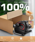 Under Desk Elliptical Machine With LCD Display Electric Seated Pedal Exerciser shown pre-assembled in packaging box