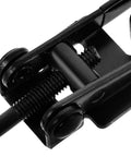 Close-up of Heavy Duty Adjustable Toggle Clamp Pull Latch For Tool Boxes And Industrial Equipment showing metal screws and latching mechanism