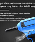 Close-up of Pro Grade Cordless Brushless Rivet Gun With Hustle Ready 20Kn Pulling Force showcasing efficient exhaust for cooling.