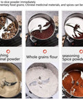 Electric Grain Grinder And Powder Mill For Herbs Coffee Beans And Cereals 110V Superfine Grinding Overload Protection in use