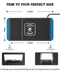 Premium Flat Wireless Charging Pad For Chevrolet Bolt Euv Bolt Ev Camaro with dimensions for trimming to fit console.