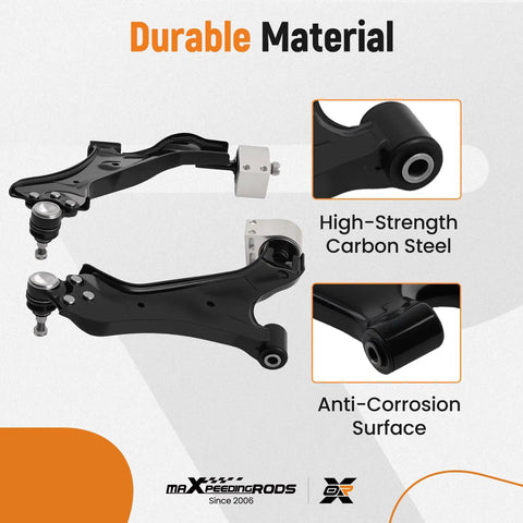 Heavy Duty Complete Front And Rear Suspension Overhaul Kit With Ball Joints Sway Bar Links And Tie Rod Ends To Fix Squeaks And Shake Chevrolet Equinox Gmc Terrain 2010-2017 components showing durable carbon steel and anti-corrosion surface.