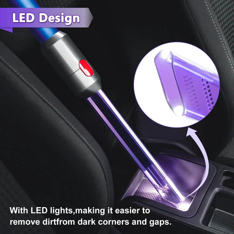 Crevice Tool With LED Lights Quick Release Nozzle For Dyson V7 V8 V10 V11 V15 Cordless Vacuum Cleaners used in car interior