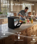 Family using Nugget Ice Maker For Countertop With 44 Lb Per Day Capacity Self Cleaning Black Stainless Steel Portable Ice Machine