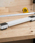 Heavy Duty Adjustable Appliance Sliders With Slick Steel Bases And Locking Brakes For Washers Dryers And Fridges on workbench.