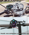 Ride Ready Bike Speaker With Pro Handlebar Mount Bluetooth 5.4 IPX7 Waterproof 10W Bass on motorcycle and scooter handlebars
