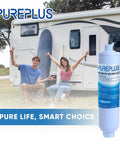 Slick Rv Water Filter System For Garden Pool Spa Camper Marine Boat Hose Cuts Chlorine And Heavy Metals For Hella Crisp Drinking Water No Sweat Car Washing Clean 2 Pack on display with people by RV.