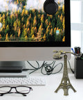 Hella Impressive Balancing Eagle Sculpture Desk Flex For Home Office Tabletop Shelf Decor Solid Wooden Base Centerpiece on desk