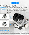 Upgraded Bathroom Fan Motor And Blower Assembly For Broan Nutone Ceiling Heaters Straight Fit Quiet Swap Easy Install Compatible With Model 162 164 Series, side view showing motor and blower.