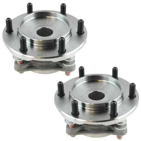 Heavy Duty Front Wheel Bearing And Hub Assembly Pair For Driver And Passenger Axles, pre-assembled tapered bearings.