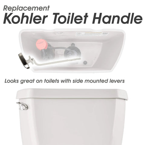 Chrome Polished Toilet Flush Handle Replacement For Side Mount Toilet Tank Lever Easy Install Upgrade Your Bathroom