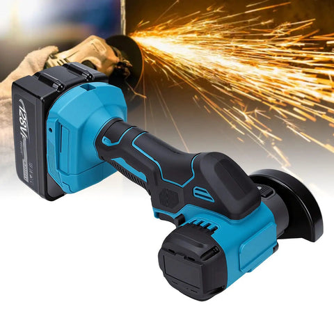 Heavy Duty Cordless Angle Grinder And Mini Circular Saw Pumping 12000 RPM with battery for wood, metal, tile cutting.