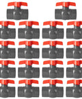 3/4 In SCH80 PVC Ball Valve Socket To Socket Shut Off Valve Quarter Turn Handle multiple gray valves arranged in bulk pack of 18.