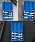 Top Tier Molybdenum Steel Socket Wrench Set with Secure Storage Case for Mechanics and Auto Repair Hobbyists showing 3 wrenches in blue case.