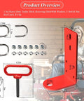 Heavy Duty 3/4 Inch Trailer Hitch Kit With Latch, U-Bolt, Nuts, Washers And R Clip For Zero Turn Lawn Mowers And Lawn Carts