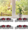 4 Pack Badass Sliding Window Roller Pulleys With Screws Double Wheel Stainless Steel Nylon Tough As Nails Fits 14mm Track Smooth Glide