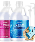 Crystal Clear Epoxy Resin Kit 1 Gallon Self Leveling For Coating And Casting High Gloss Bubbles Free Resin And Hardener 1 To 1 Ratio