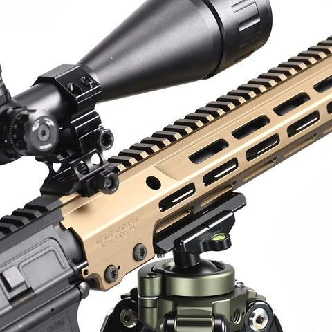 Arca Dovetail Rail For M-LOK System Quick Release Tripod Mount Adapter Built For Arca-Swiss And RRS Standards on rifle