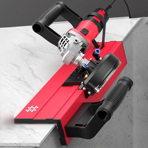 Dead Accurate Electric Tile Chamfering Machine With Portable Quick Cut Design adjustable angle on marble surface.