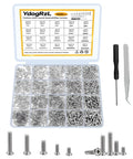 1000 Piece Rust Resistant Carbon Steel Mini Screw Kit With Phillips Pan Heads For Electronics Repair And Gadget Fixes M1.6 To M3 in tidy box.