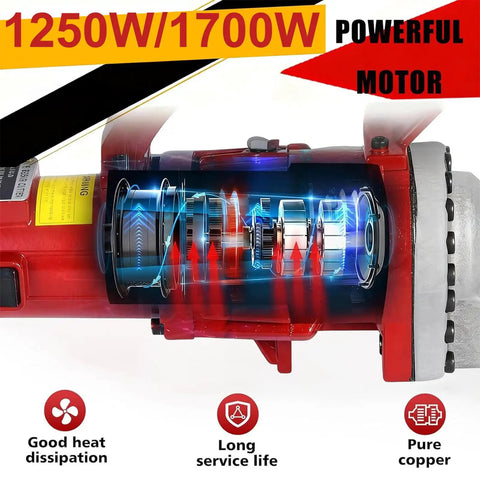 Electric Hydraulic Rebar Cutter Portable 1700W Beast Mode Power Heavy Duty Fast Cutting Tool motor detail.