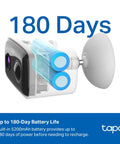 Outdoor 1080P Security Camera With Up To 180 Day Battery Life, Color Night Vision, Person Detection, Local Storage Or Cloud