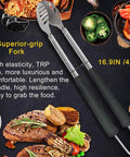 Golf Club Style BBQ Tool Set 7 Piece With Rubber Handles Stainless Steel Grilling Utensils Kit Includes Fork