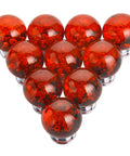 Ten Pack Of Slick Red Crystal Glass Bubble Cabinet Knobs Round Drawer Pulls And Dresser Handles For Kitchen Cupboards With Zero Hassle Mounting Hardware 30 mm Size displayed in a group.