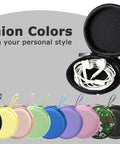 Slick Durable Hardshell Earbuds Case For Apple Ear Pods And Skullcandy Wired Headphones Bumpresistant Travel Tote displayed with colors.