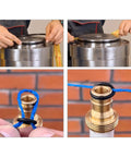 Image showing Badass Durable Silicone O Rings 100 Pack Red 7mm OD 4mm ID 1.5mm Width VMQ used in plumbing connections.