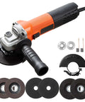 Badass Hustle Ready 4.5 Inch Angle Grinder 1400W High Amp Electric Motor with cutting wheels and accessories.