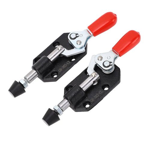 Beefy Cast Iron Push Pull Toggle Clamp With 20mm Stroke And 500 Lbs Holding Capacity, Built Tough Heavy Duty Clamp Tool For Woodworking, Welding, Molding, And Mould Making, Plastic Sleeve Handle, two clamps