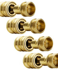 Heavy Duty Garden Hose Quick Connect Fittings Set For Three Quarter Inch Hoses Brass Construction With Leak Free Seal