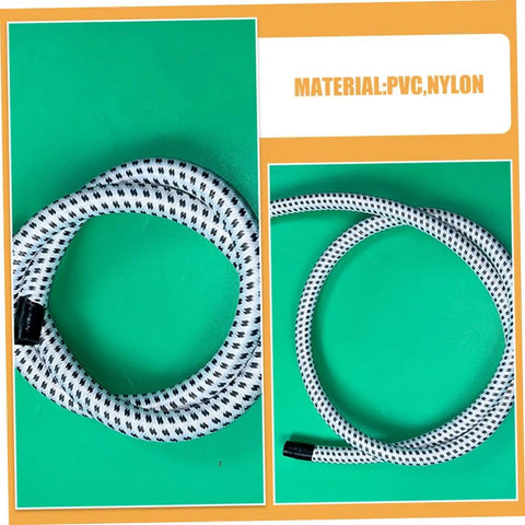 High Temperature Resistant Steam Hose Replacement Tube For Garment Steamers Flexible PVC Nylon Construction Long Heavy Duty Pro Grade Hose Built To Last Works With Various Steam Iron Brands Black And White