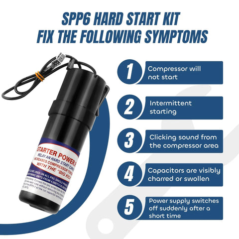 Heavy Duty Hard Start Capacitor For AC Compressor Gets Home Cooling Systems Kicking Without The Sweat Even During Voltage Dips with wiring.