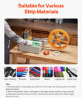 Pro Grade Automatic Webbing Cutting Machine With Adjustable Temperature And LCD Display in operation with nylon webbing