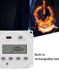 Oumefar 16A Digital Timer Switch With Lcd Display Cycle Countdown control with buttons and LCD for irrigation and industrial use.
