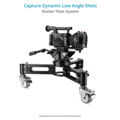 Rocker Camera Plate System With Flat Base Mount For Heavy Video Setups Low Angle Ready For Ground Level Pans And Tilts 360 Pan And 90 Tilt