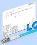 Legit High Speed OM3 Multi Mode Fiber Patch Cable LC To LC Optical Jumper 3 Meter Hardcore Cord with LC connectors.