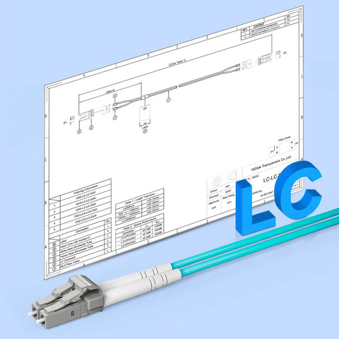 Legit High Speed OM3 Multi Mode Fiber Patch Cable LC To LC Optical Jumper 3 Meter Hardcore Cord with LC connectors.