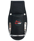 Heavy Duty Hammer And Pliers Holster For Tool Belt, Boss Grade 1680D Polyester Holder, front view with logo, Black