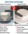 Automatic Cake Coating And Smoothing Machine For 4 To 12 Inch Cakes In Stainless Steel With Turntable vs hand method